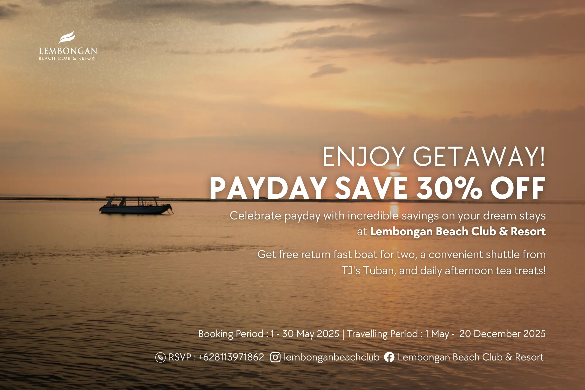 Your Dream Staycation Awaits: 60 Days Remaining! Lembongan Beach Club & Resort Offers