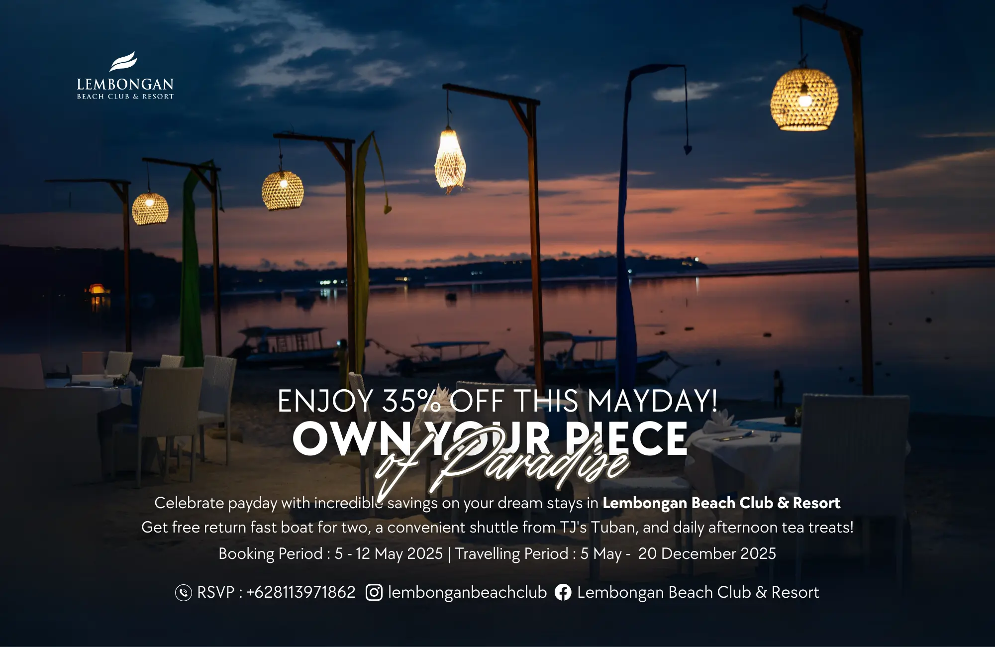 Your Dream Staycation Awaits: 60 Days Remaining! Lembongan Beach Club & Resort Offers