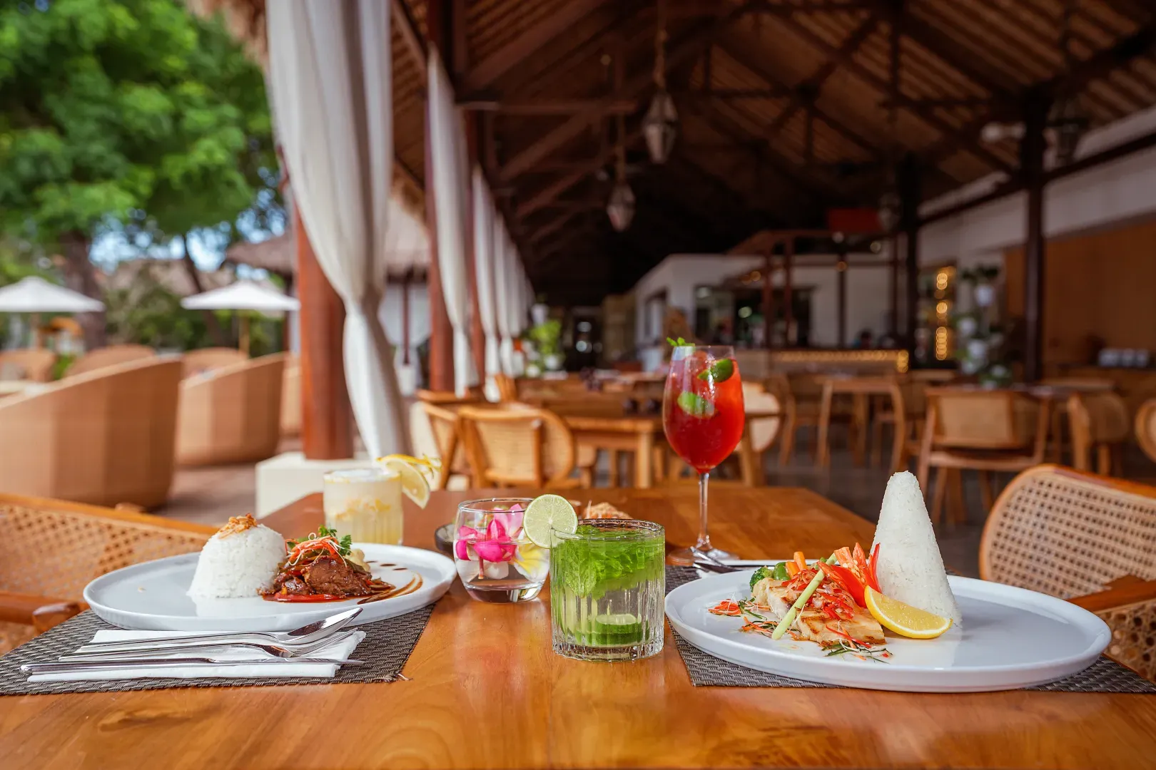 Dining at SeaSky Restaurant Lembongan Beach Club And Resort