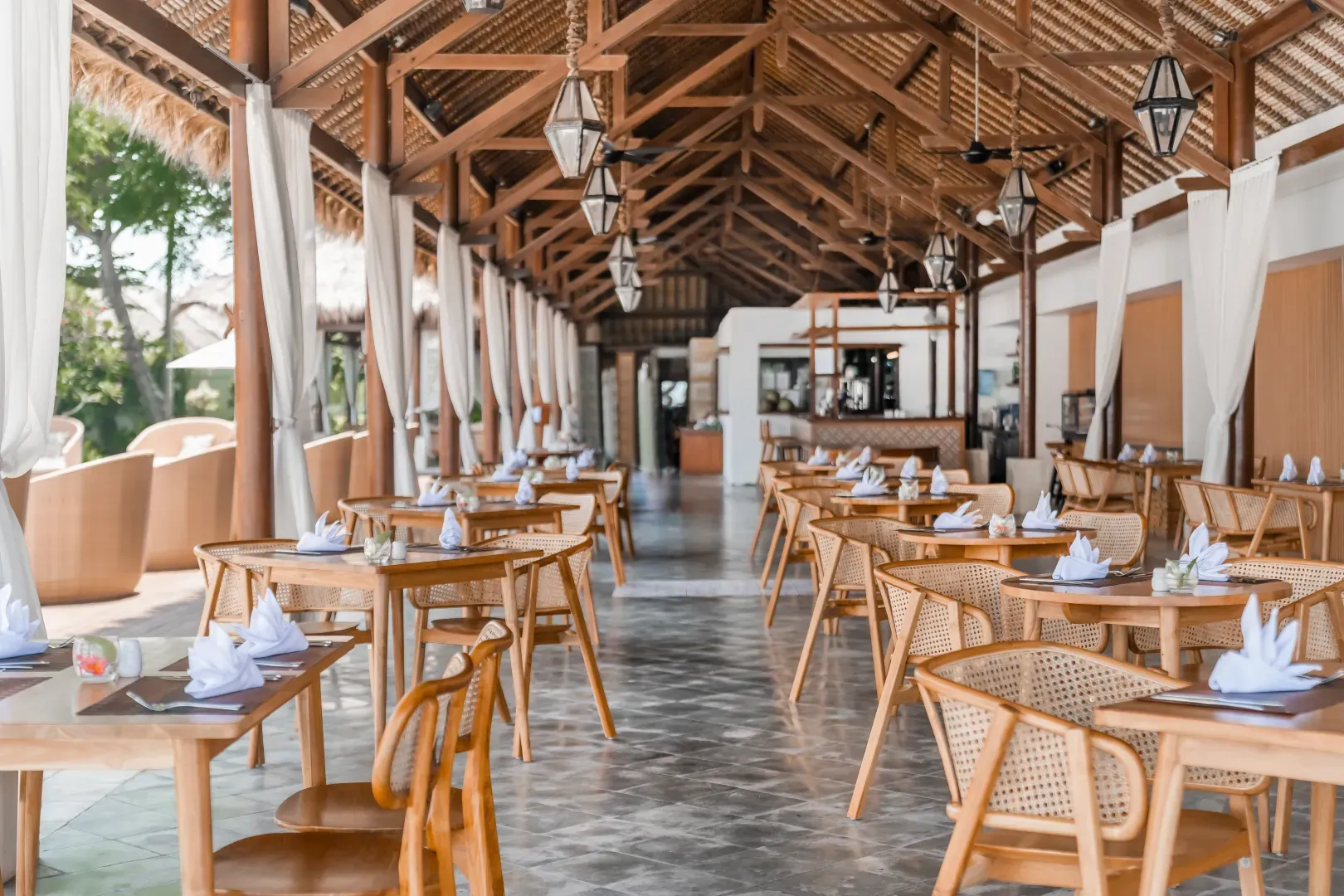 Sea Sky Restaurant Tables At Lembongan Beach Club And Resort