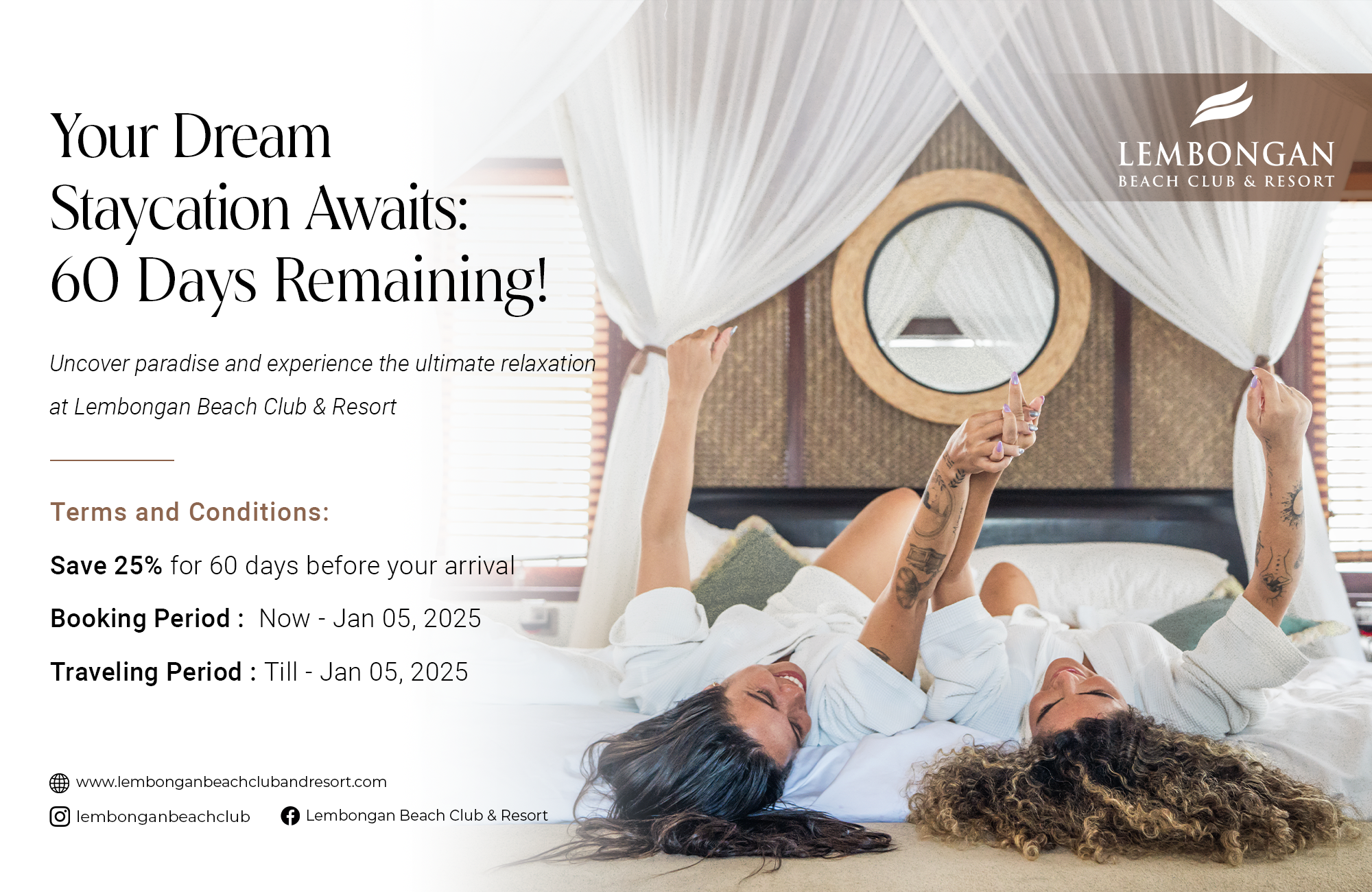 Your Dream Staycation Awaits: 60 Days Remaining!